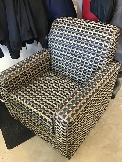 Swivel arm chair, View more