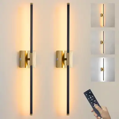 NEUF:2 applique murale sans fils rechargeable avec télécommande, View more