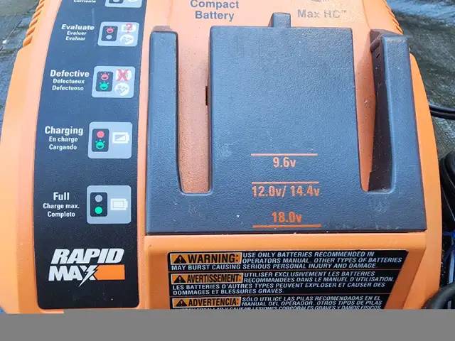 Ridgid Rapid Max9.6, 12, 14.4 & 18 Volt Single Battery Chargers in Power Tools in Windsor Region - Image 5