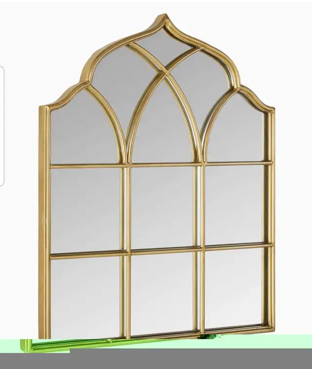 Vintage Gold Windowpane Mantel Mirror, 25" H, Retail $200+ in Home Décor & Accents in Markham / York Region - Image 5