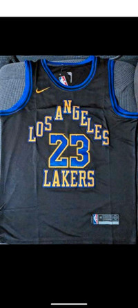 Brand new Men's NBA LeBron James Black Los Angeles Lakers 2023/2