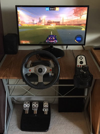 Logitech G25 Racing Wheel, Shifter, Pedals