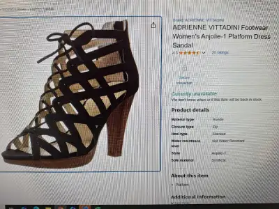 Adrienne Vittadini brand new suede sandals, size 7, View more