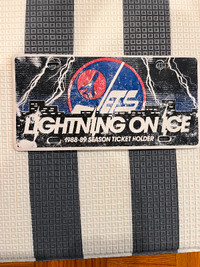 Winnipeg Jets 1.0 1988-1989 season ticket holder license plate!