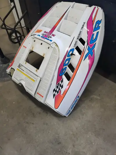 1995 Polaris XCR hood with light pod.