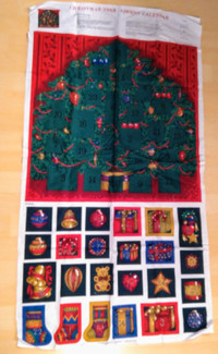 NEW, Fabric Panel Advent Calendar Christmas Tree