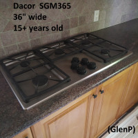 Gas Cooktop - Dacor, Model SGM365, 36(w), 5 Burners