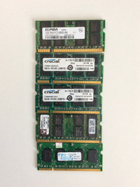 5 pieces Notebook Memory ram DDR2