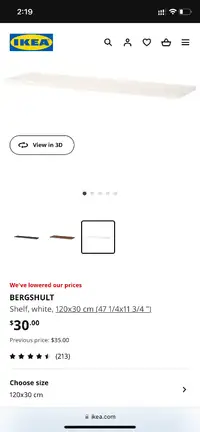BERGSHULT Ikea Shelves