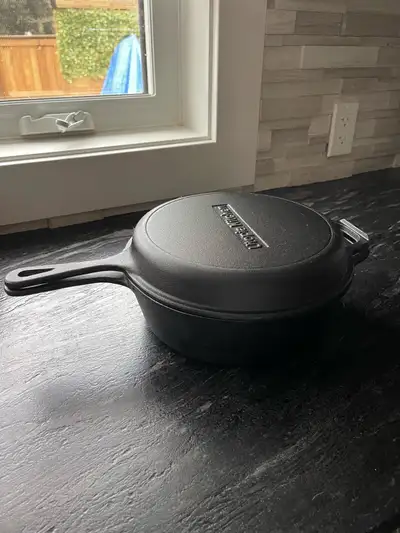 Utopia Kitchen Cast Iron Skillet Saucepan  with lid- 10”, View more