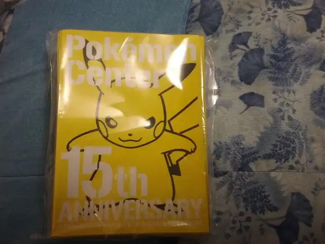 Pokemon 15th Anniversary deck box and sleeves, SEALED! in Toys & Games in Edmonton - Image 3