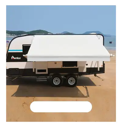 AWNLUX-RV Awning Fabric Replacement - 10x8 ft Heavy Duty Weatherproof 4-Ply Vinyl Camper Awning Fabr...