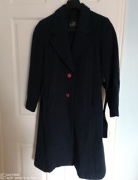 Wool-blend Long Coat Size M