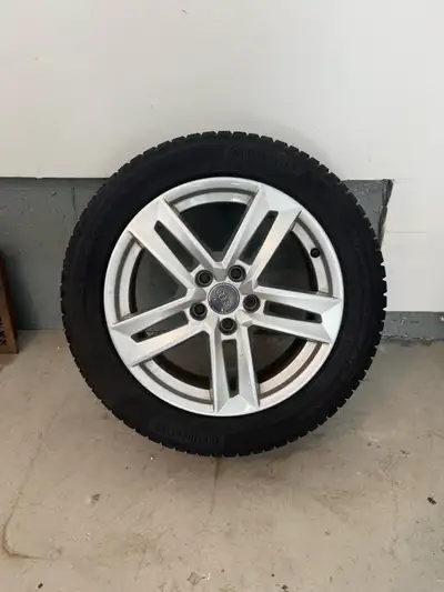 Audi A4 (2017)winter tires with rims. Tires in very good condition only driven for one winter as we...
