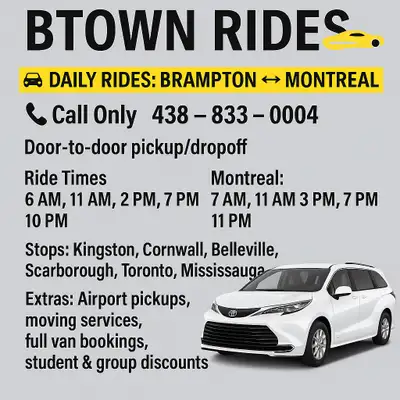 MONTREAL TORONTO RIDESHARE, View more