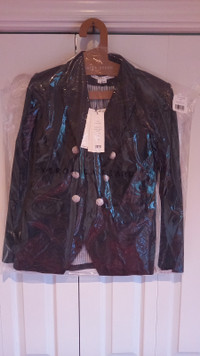 NEW & UNOPENED - Veronica Beard Miller Leather Dickey Jacket