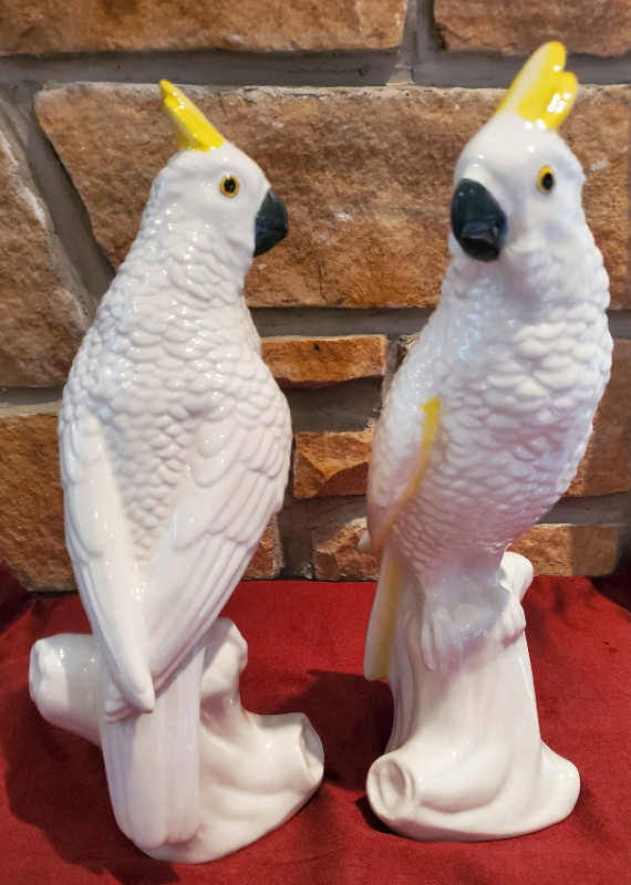 VINTAGE MID-CENTURY MODERN PORCELAIN COCKATOOS in Arts & Collectibles in City of Toronto