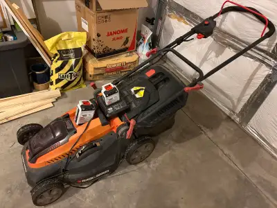 Working condition with two batteries and charging station. Handle needs some repair but should not b...