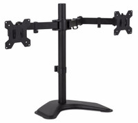 DOUBLE ARM DESK STAND MONITOR MOUNT STEEL CONSTRUCTION MOUNT