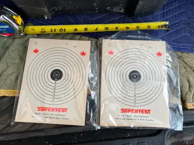 2 PILES OF SUPERTEST GAS BB GUN PAPER TARGETS -100+ IN TOTAL, View more