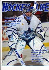 ORIGINAL RARE JUSTIN POGGE TORONTO MAPLE LEAFS SIGNED MAGAZINE