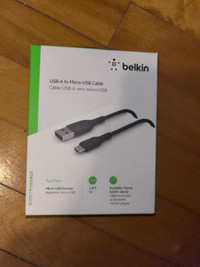 Belkin USB-A to micro USB cable 3 ft