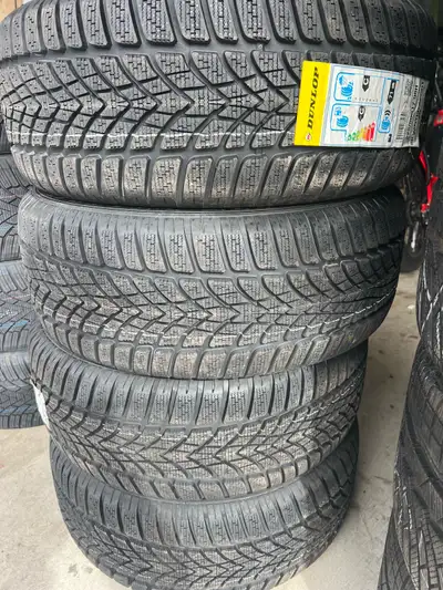 Brand new set of four 225/50/17 Dunlop winter sport 4D tires are brand new with stickers still on th...