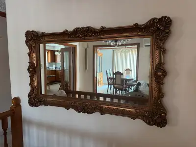 Large brass mirror , View more