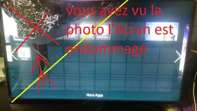 TV Samsung UN40F5500AF Cracked Screen for PARTS , View more