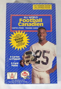1991 CFL All World Football Canadien Premier Edition COMPLET BOX