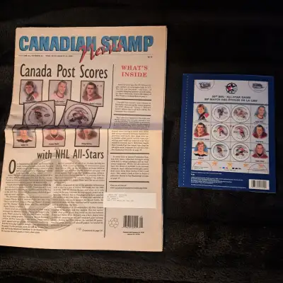 Hello, I have a CANADA POST 50th NHL All-Star Game Stamp Collection, as well as a copy of the Canadi...