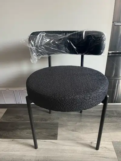 New Chair for Vanity or kitchen - Modern Upholstered - Black, View more