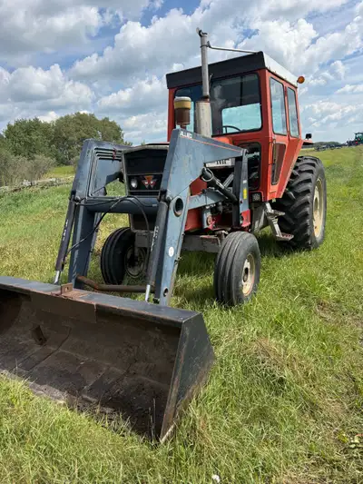 1969 massey 1085 tractor 540 PTO comes with front end loader, tire chains, and bale spear. Bought tr...