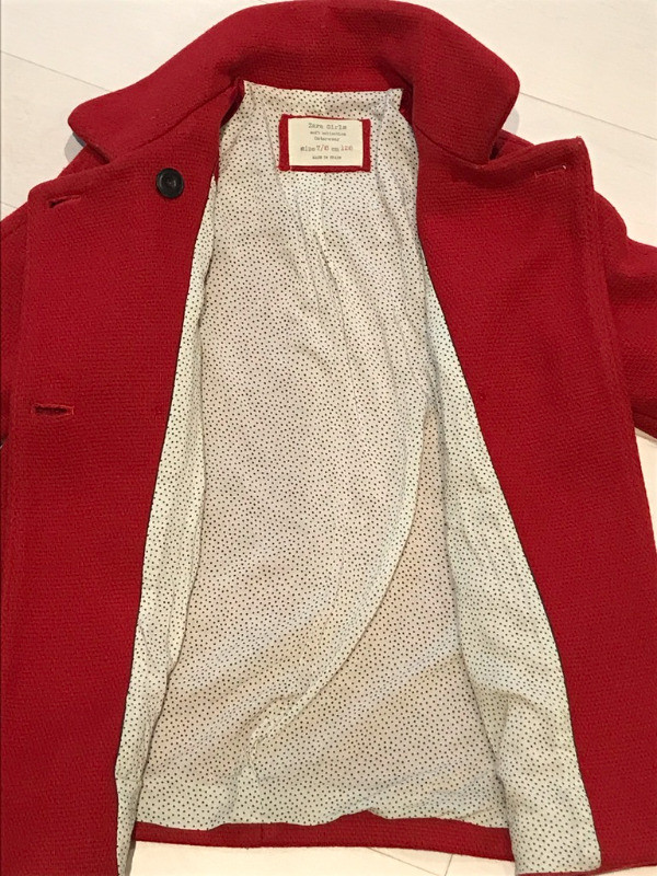 Manteau Zara pour filles Rouge/ Zara Girls Coat Red dans Enfants et jeunesse  à Ville de Montréal - Image 3