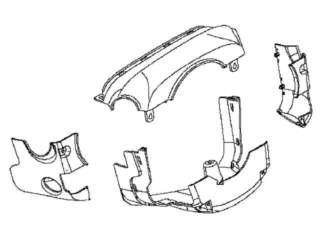 OEM Infiniti G37 Steering Column Cover Set - Automatic Non-Sport