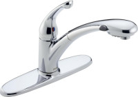 DELTA Single-Handle Kitchen Faucet with Pull Out Sprayer, Chrome