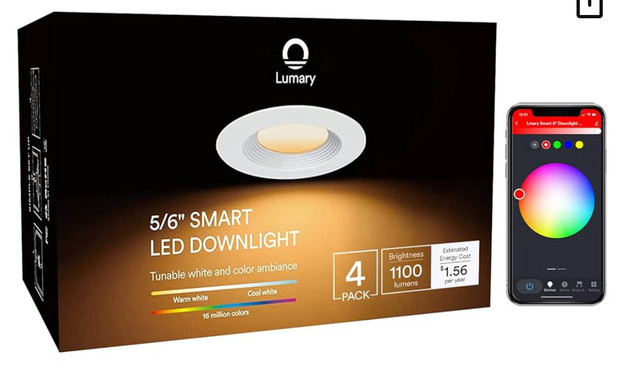 iLintek Smart LED Can Lights 5/6 Inch, WiFi Retrofit Recessed Li in Indoor Lighting & Fans in Sarnia
