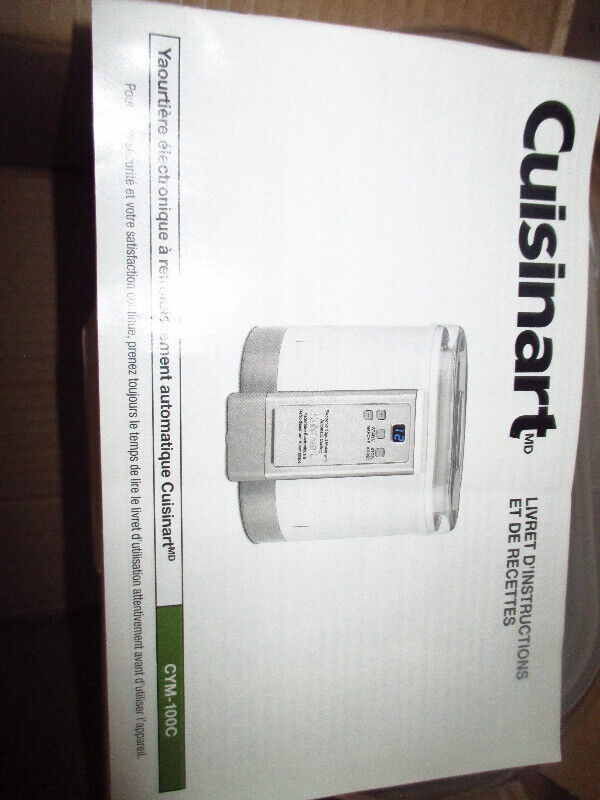 CYM-100C Cuisinart Electronic Yogurt Maker with Automatic Coolin in Processors, Blenders & Juicers in Mississauga / Peel Region - Image 3