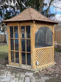 Wood garden gazebo