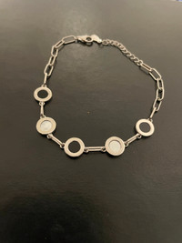 Sterling silver minimalist chain bracelet