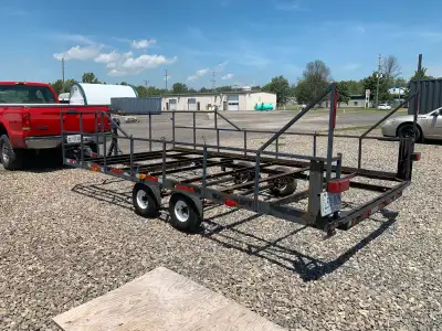 TANDEM TRAILER • HOMEMADE • (4) NEW TIRES • NEEDS DECKING * LOCATED in MORRISBURG