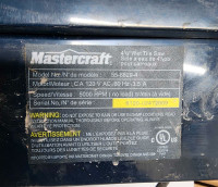 Used Mastercraft wet ceramic saw