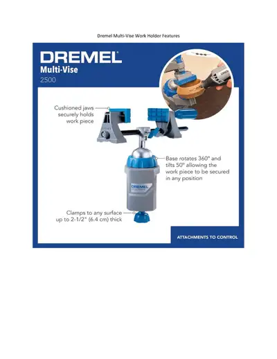 DREMEL Multi-Vise Clamp Work Holder Model 2500 plus accesssory, View more