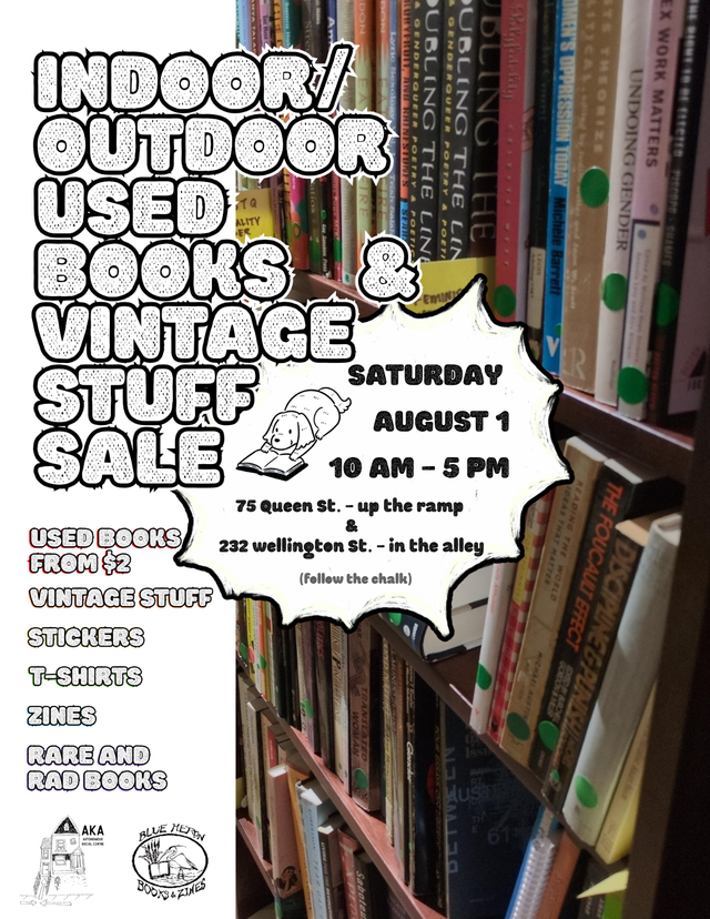 Indoor/Outdoor Used Books and Vintage Stuff Sale Saturday!