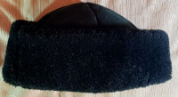 Black Sheepskin Hat size Small