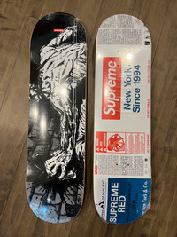 Supreme paint skateboard SS22SB8 white / FW21SB4 the crow 