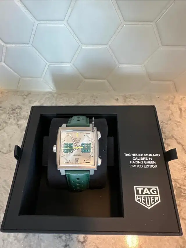 Limited Edition TAG Heuer Monaco “Racing Green” Chronograph62864745704449121