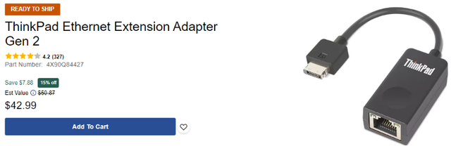 Lenovo ThinkPad Ethernet Extension Adapter Gen 2 in Laptop Accessories in City of Toronto - Image 4