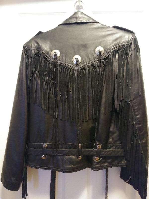 BRISTOL BLACK FRINGE LEATHER JACKET in Men's in Belleville - Image 2