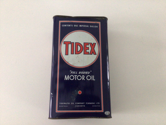 Vintage Tidex Motor oil can dans Art et objets de collection  à Winnipeg